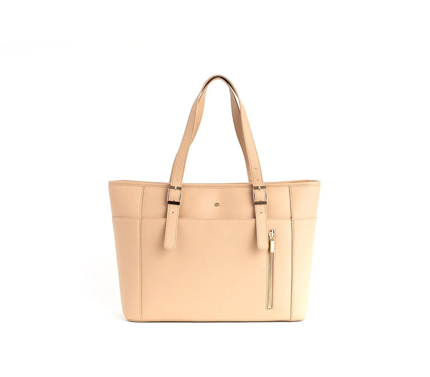 Miley - Light Brown Vegan Leather Laptop Bag