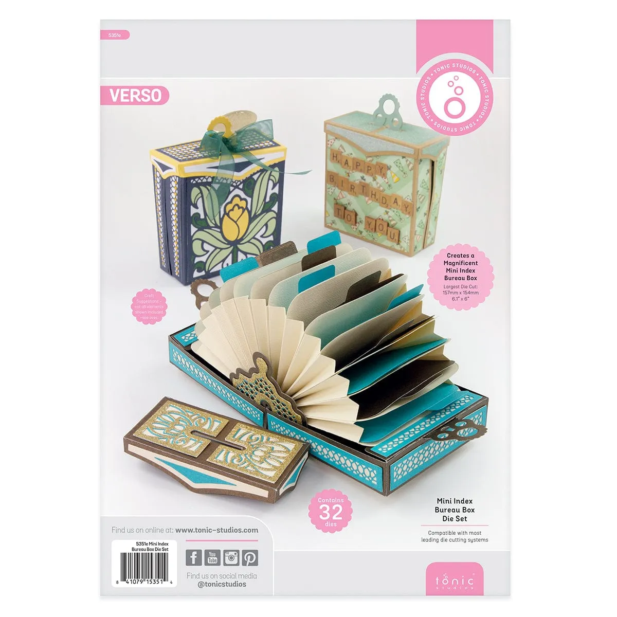 Mini Index Bureau Box Die Set - 5351e