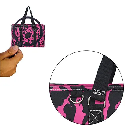 Neon Cow Hot Pink NGIL Zippered Caddy Large Organizer Tote Bag