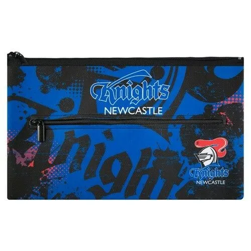 Newcastle Knights NRL LARGE Pencil Case for School Work Stationary