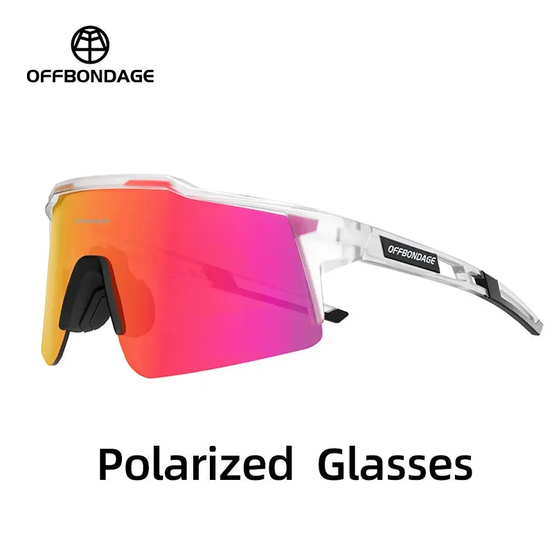 OFFBONDAGE Cycling Glasses Polarized Sunglasses Bicycle Goggles  Sports With Myopia Frame UV Protection Cycling Eyewear Flexible