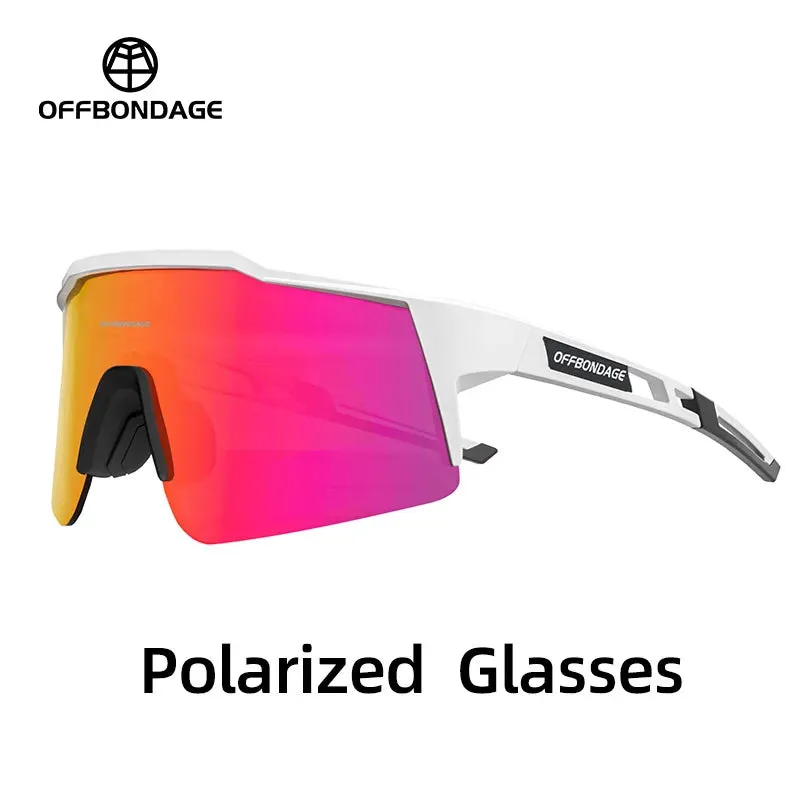 OFFBONDAGE Cycling Glasses Polarized Sunglasses Bicycle Goggles  Sports With Myopia Frame UV Protection Cycling Eyewear Flexible