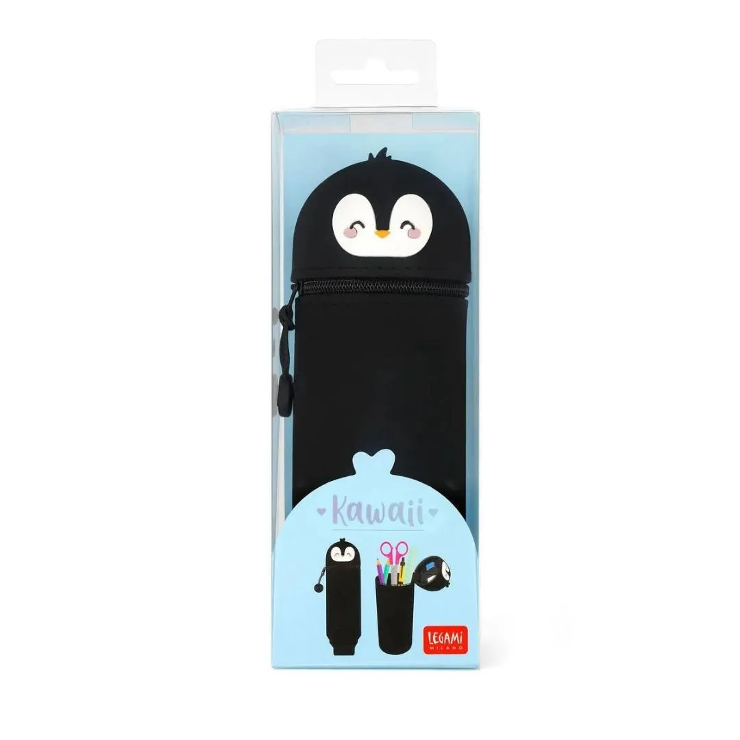 Penguin Legami 2 in 1 Silicone Pencil Case