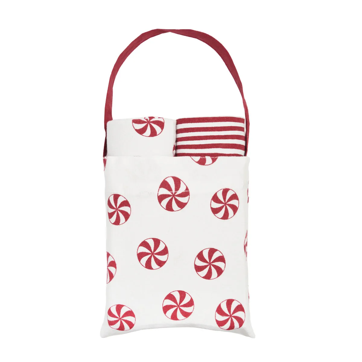 Peppermint & Stripe Towel & Bag, Set of 3