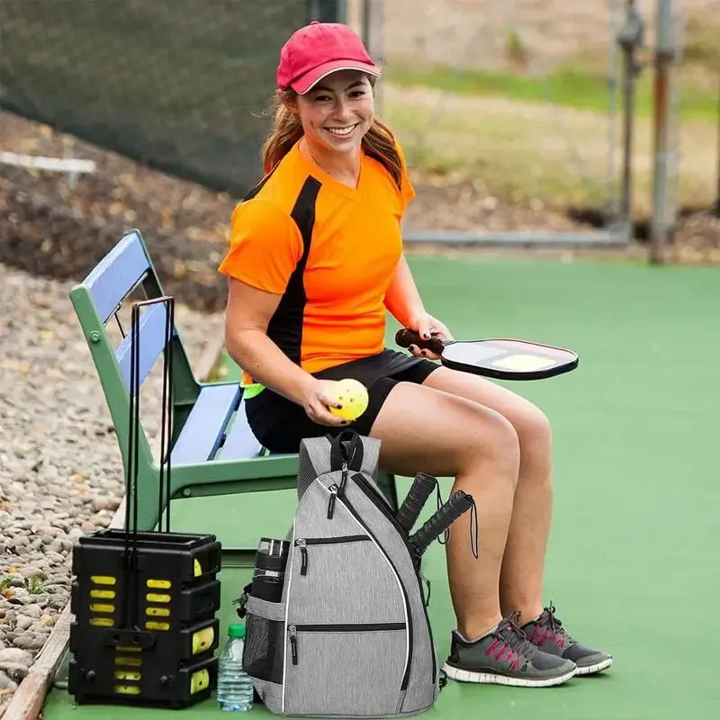 Pickleball Backpack Adjustable Tennis Bag With Fence Hook