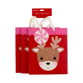 PLGB430 - Reindeer Medium Gift Bag Set of 3