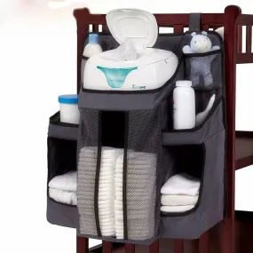 Portable Baby Bed Hanging Storage Bag, Diaper Stacker and Crib Organizer, Infant Crib Bedding Set Organizer, Baby Crib Storage Bag, Diaper Hanging Multifunctional Care Sorting Case