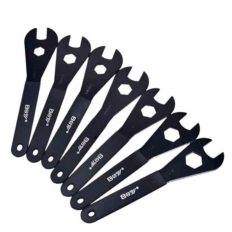 Portable High Carbon Steel Cone Bike Axle Wrenches Set Bicycle Spindle Hand Spanner Cycling Outdoor Repair Tools Accesories Kit