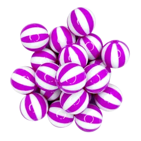 PURPLE / WHITE BEACH BALL 20mm - 11499