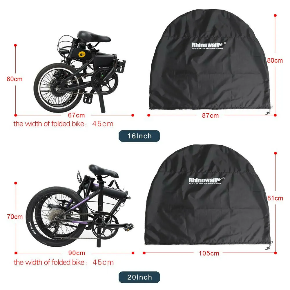 Rhinowalk Folding Bike Storage Bag Cover Portable Fits 20-Inch Or 16-Inch Folding Bike Light Bike Travel Carry Handbag