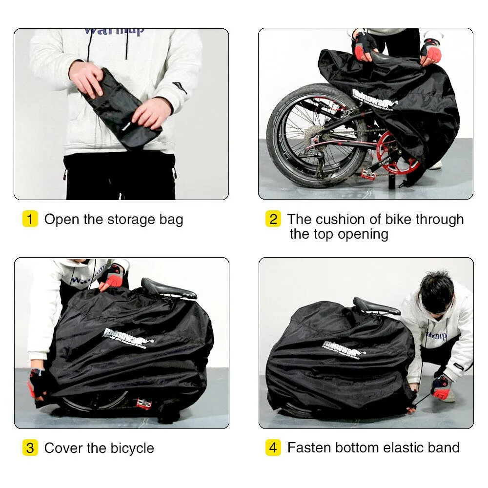 Rhinowalk Folding Bike Storage Bag Cover Portable Fits 20-Inch Or 16-Inch Folding Bike Light Bike Travel Carry Handbag