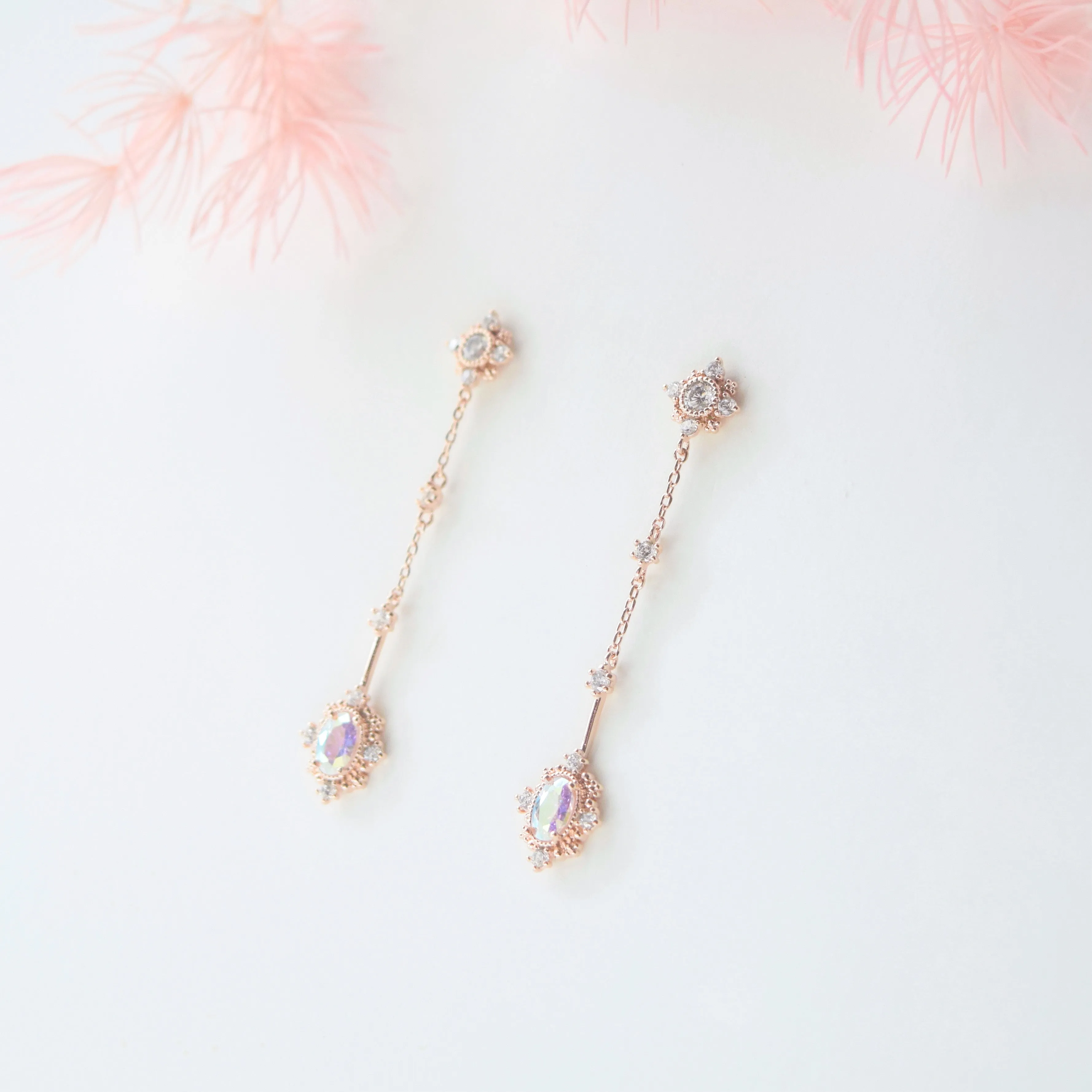 Rose Gold Jasminoides Earrings