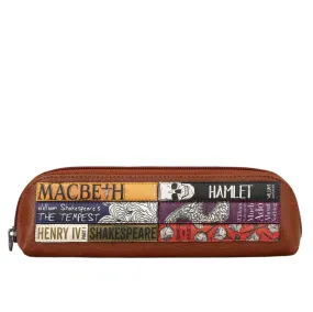 Shakespeare Bookworm Leather Pencil Case