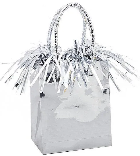 Silver Gift Bag Balloon Weight