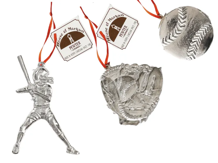 Softball Christmas Ornament - Female Athlete - Tball - Gift Set