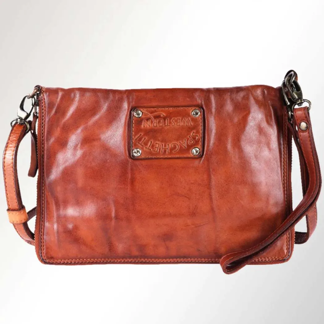 Spaghetti Western Tan Leather Organizer/Crossbody