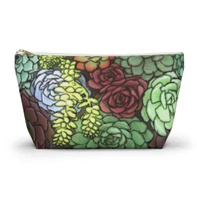 Succulent Illustration - Accessory Pouch w T-bottom