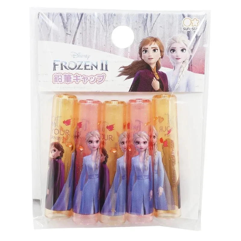 Sun-Star Frozen 2 5pcs Pencil Cap Pen Cap Pencil Cover Wooden Pencil Anna Elsa