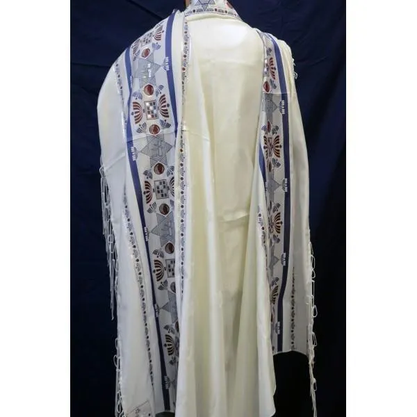 Tallit Set - Chai Blue   Maroon