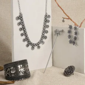 Teejh Anga Oxidised Silver Jewellery Gift Set