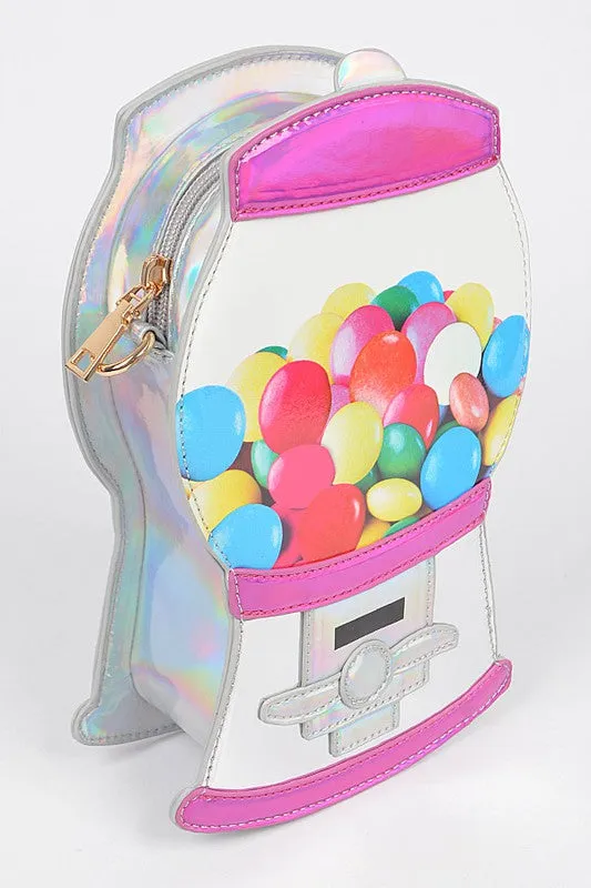 TEEK - Silver Gum Ball Machine Novelty Swing Bag