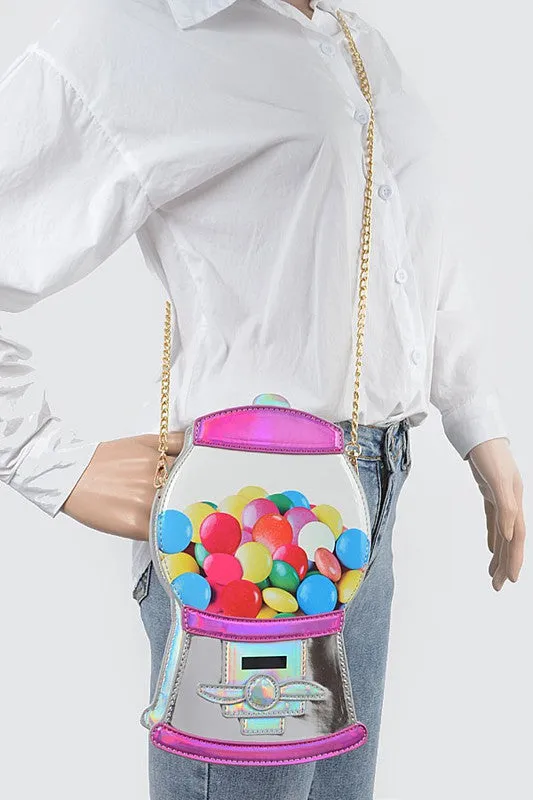 TEEK - Silver Gum Ball Machine Novelty Swing Bag