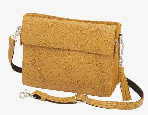 Tooled American Cowhide Leather Clutch Purse