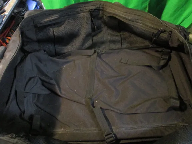Used GCS Black 3 Wheel Duffle Bag (Broken bottom Rails) (See Photos)