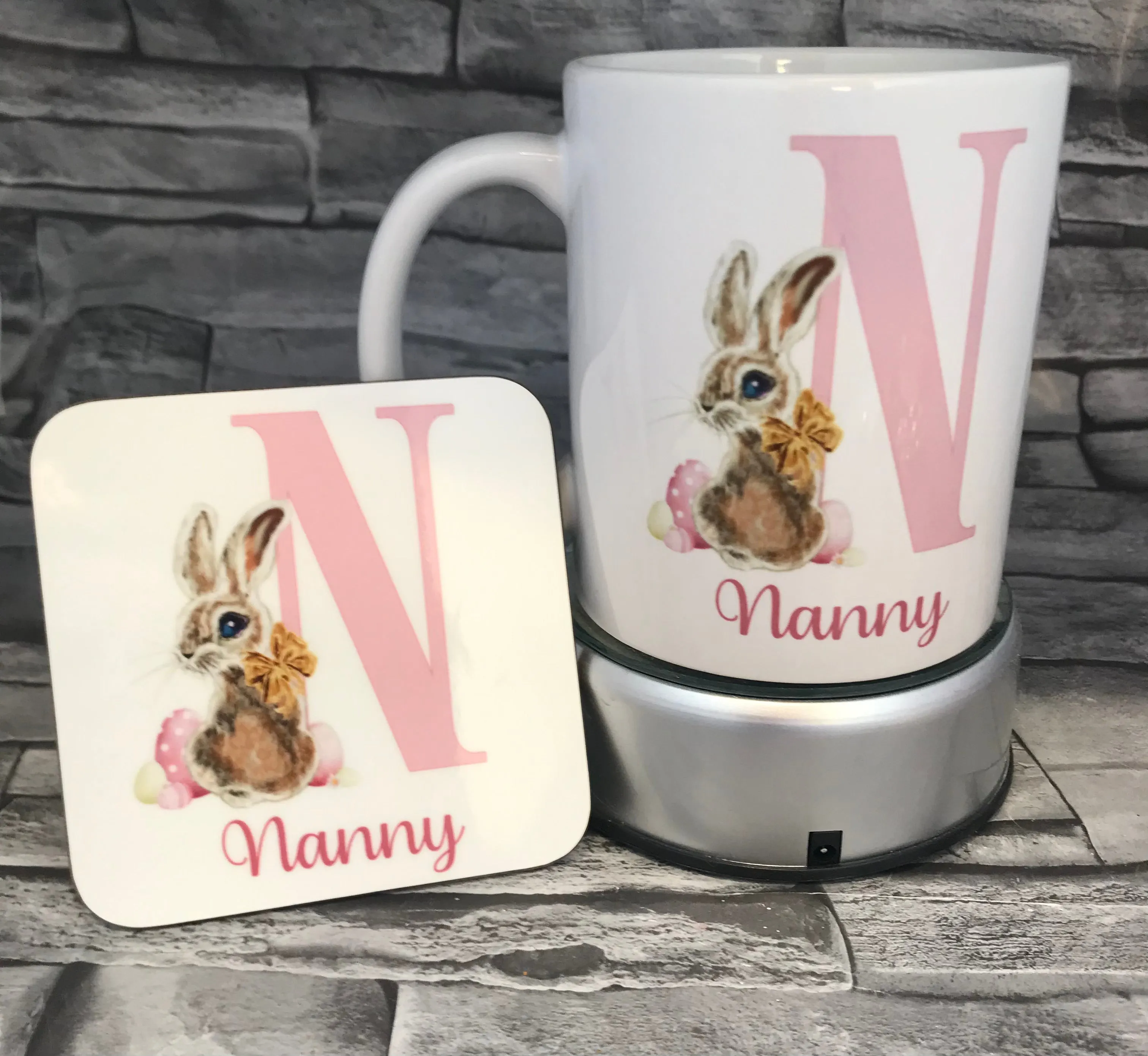 Vintage Pink Bunny Mug