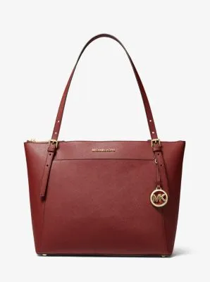 Voyager Large Saffiano Leather Top-Zip Tote Bag | 56368