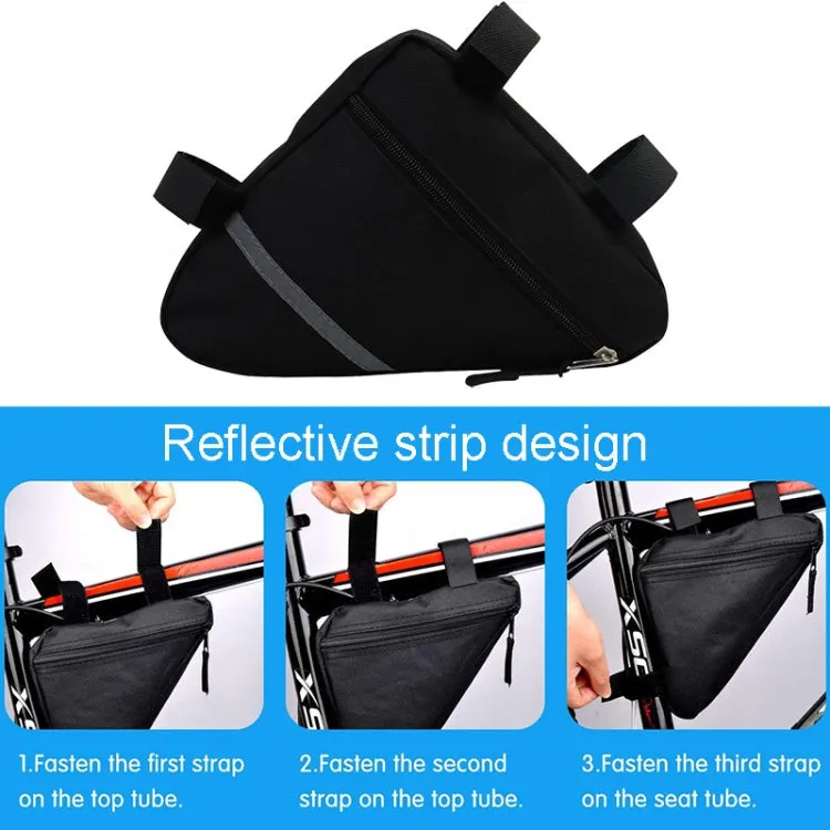 With Water Cup Bag 7 inch Bicycle Triangle Bag Outdoor Sports Cycling Gear Storage Bag