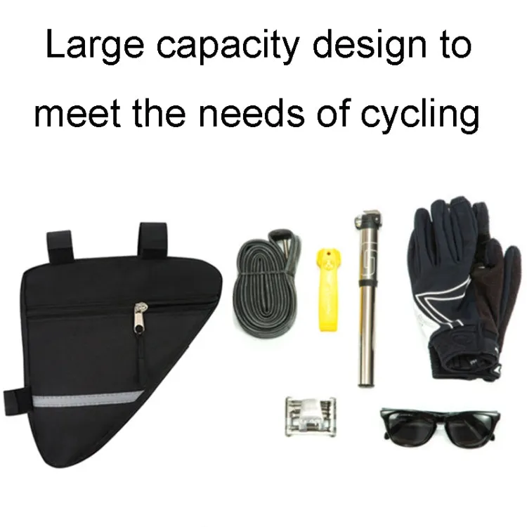 Without Water Cup Bag 7 inch Bicycle Triangle Bag Outdoor Sports Cycling Gear Storage Bag