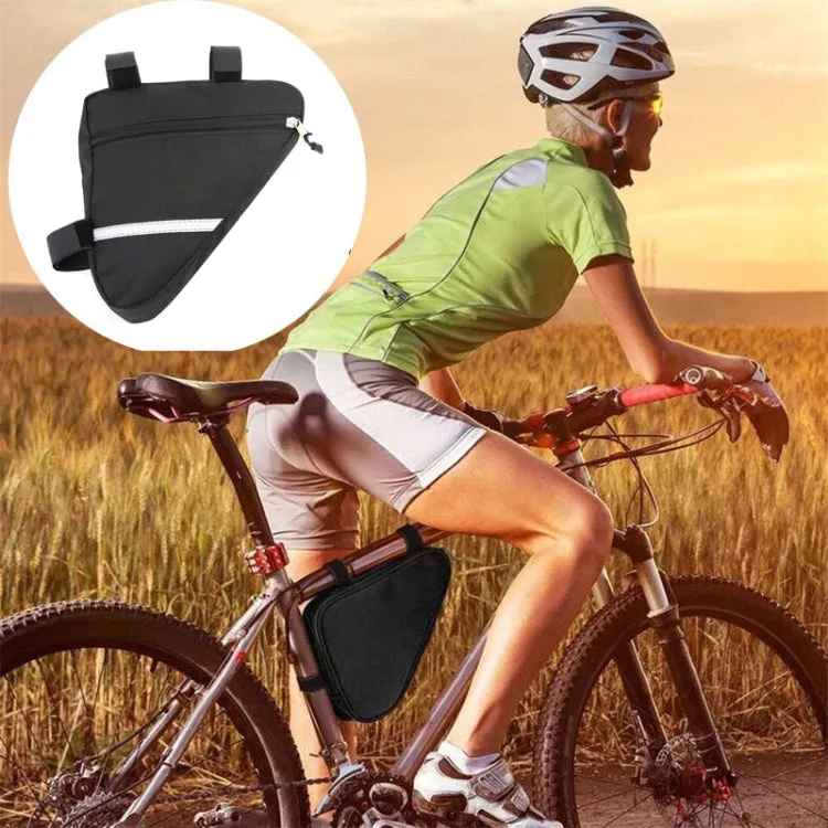 Without Water Cup Bag 7 inch Bicycle Triangle Bag Outdoor Sports Cycling Gear Storage Bag