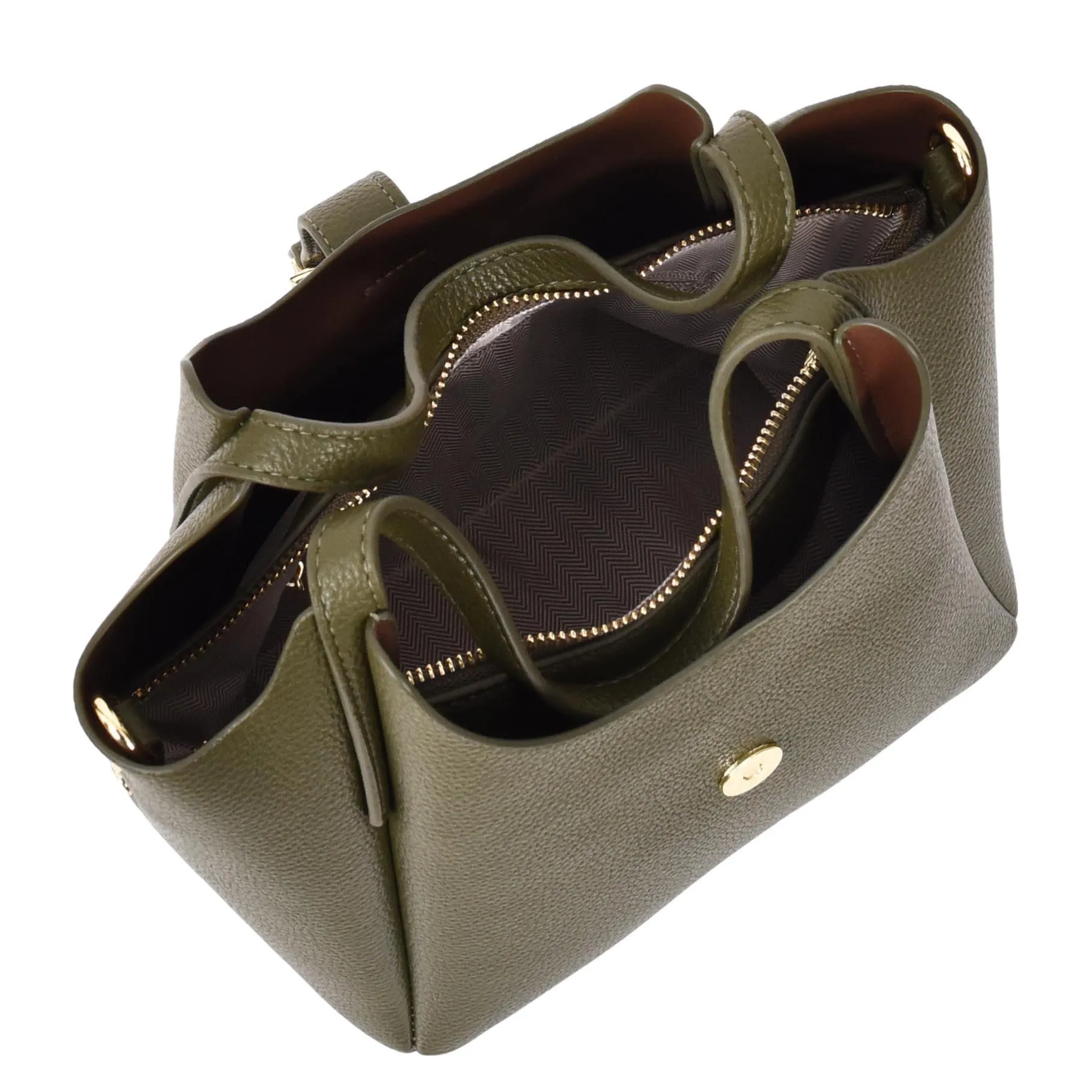 Womens Faux Leather Small Handbag Jasmine Olive