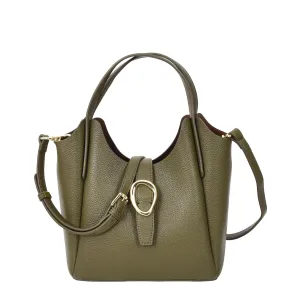 Womens Faux Leather Small Handbag Jasmine Olive