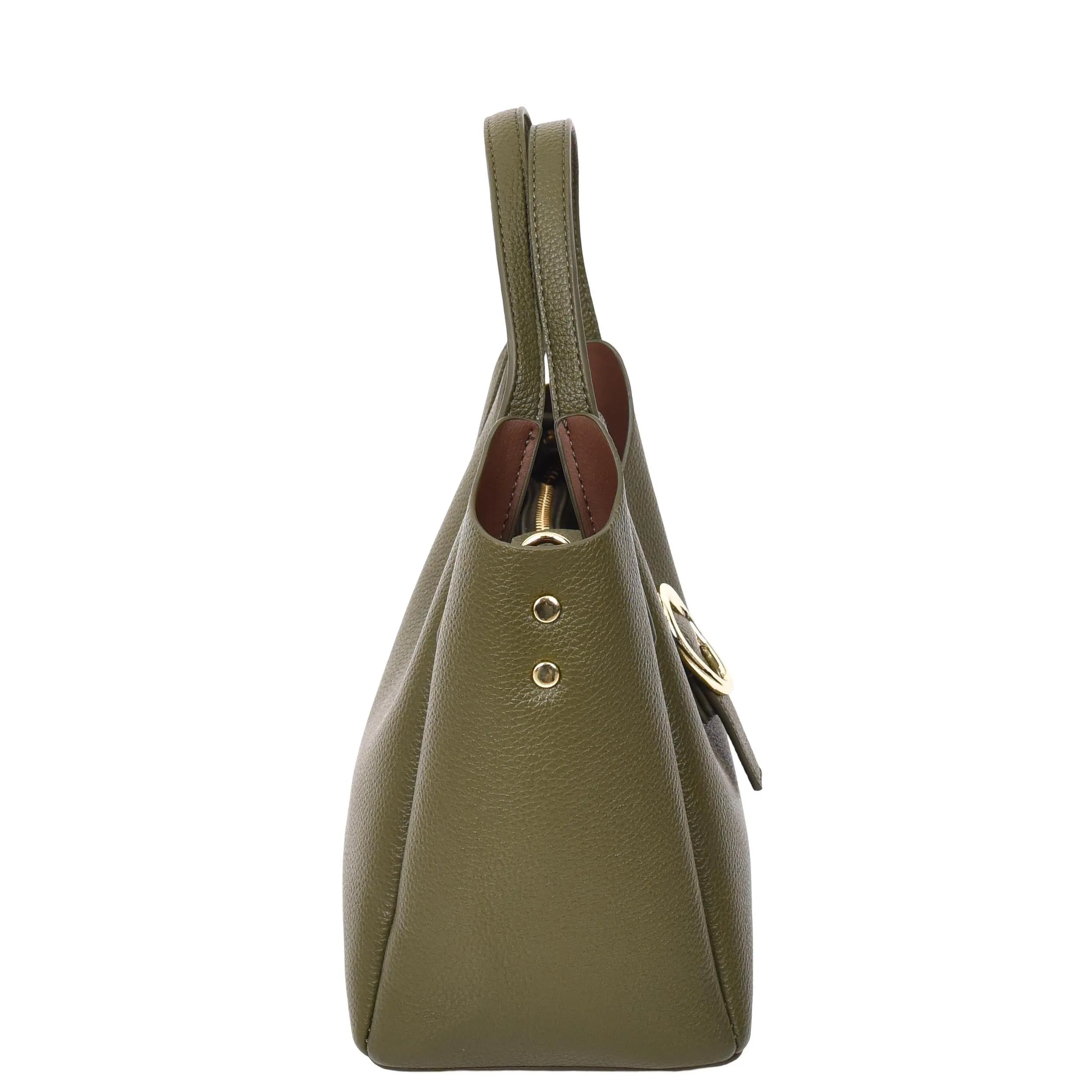 Womens Faux Leather Small Handbag Jasmine Olive