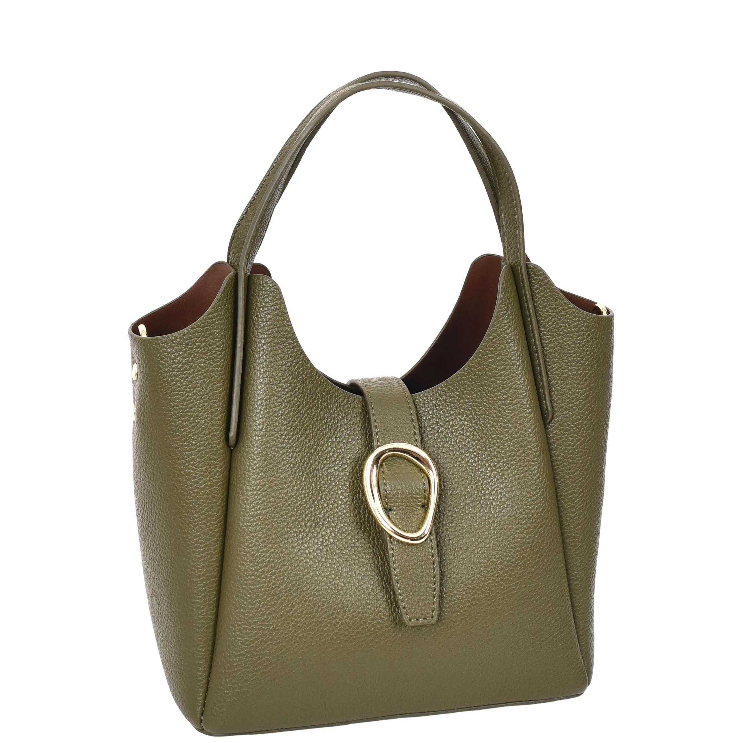 Womens Faux Leather Small Handbag Jasmine Olive