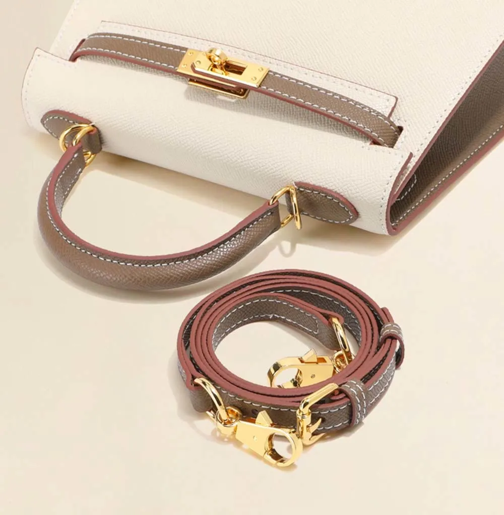 Womens Mini Padlock  Epsom Leather Gold Hardware