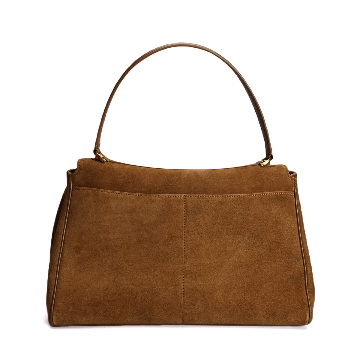 Womens Suede Leather Top Handle Underarm Shoulder Bag