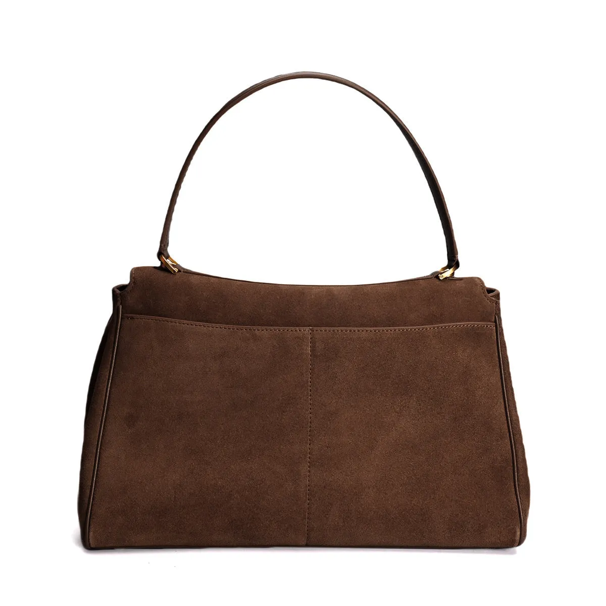 Womens Suede Leather Top Handle Underarm Shoulder Bag