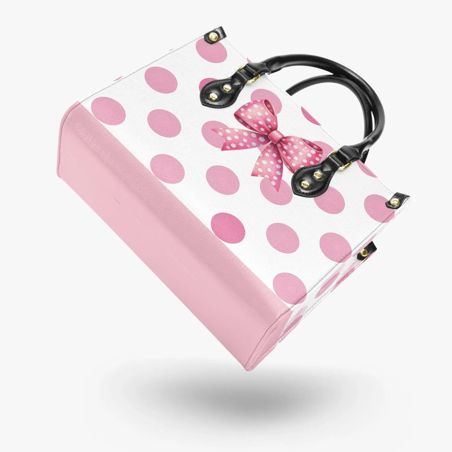 Women's Tote Bag - Rockabilly - Pink Large Polka Dots