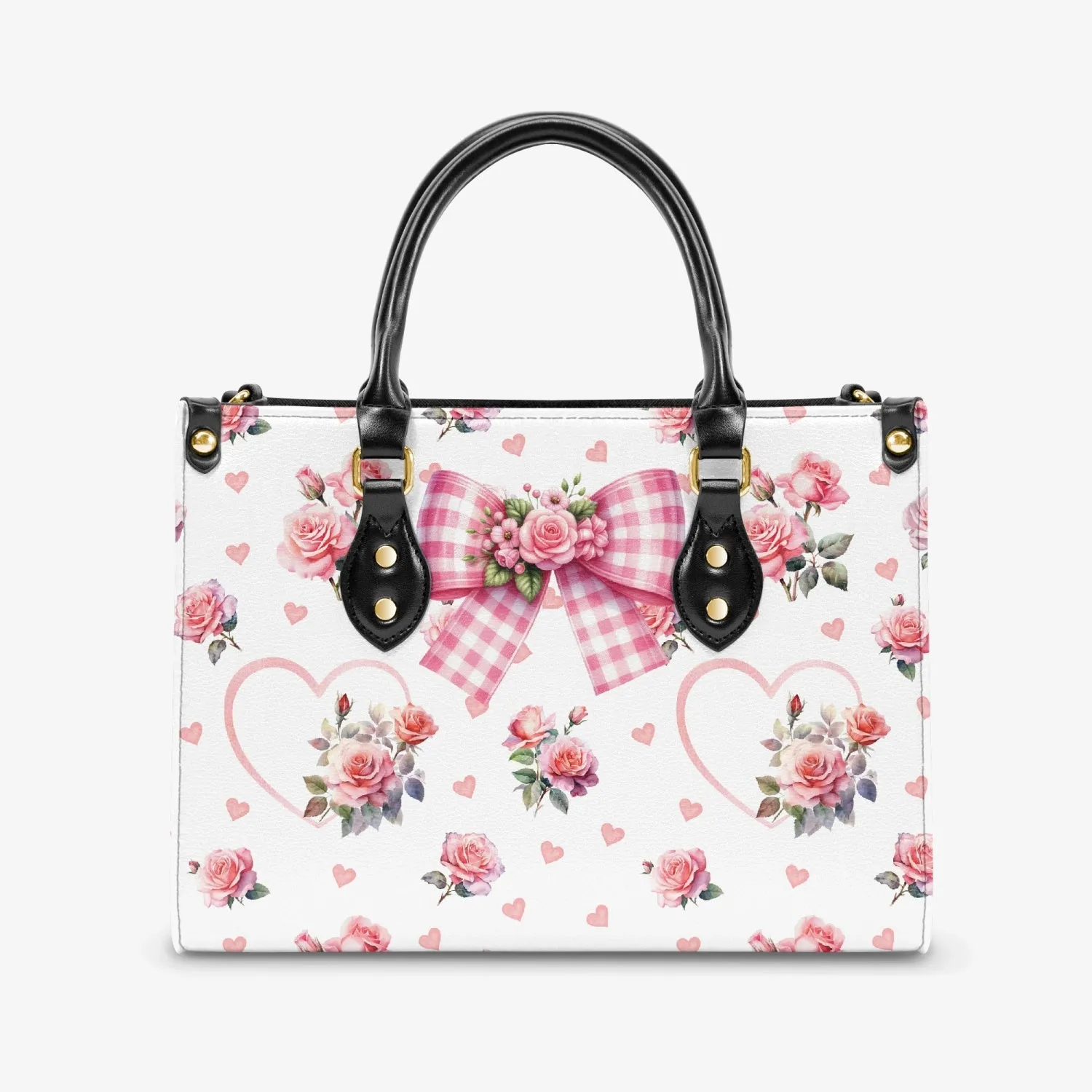 Women's Tote Bag Rockabilly - Roses and Hearts