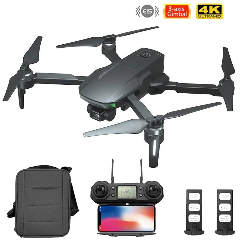 XMR/C M9 4K Drone GPS 5G WiFi HD Camera EIS 3-Axis Gimbal Obstacle Avoidance Brushless with Megaphone/Thrower