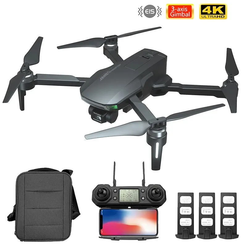 XMR/C M9 4K Drone GPS 5G WiFi HD Camera EIS 3-Axis Gimbal Obstacle Avoidance Brushless with Megaphone/Thrower