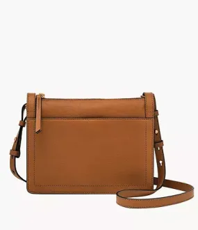 ZB1894216 -Fossil Taryn Brown Leather Crossbody Bag For Women