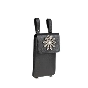 Zheng Fractal Beaded Leather iPhone Bag